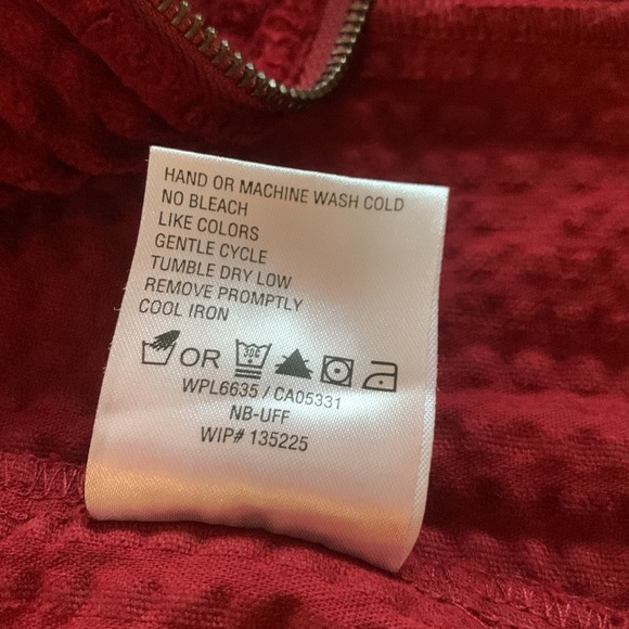 Woolrich Women’s Kinsdale Deep Ruby Red Ribbed Zip Front Jacket Pockets Size S - Picture 9 of 10